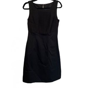 Classy black sleeveless dress with top detail